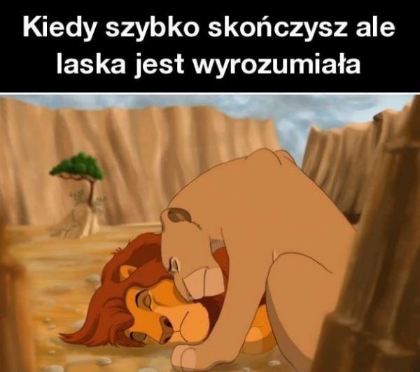 Kiedy szybko skończysz, ale laska jest wyrozumiała