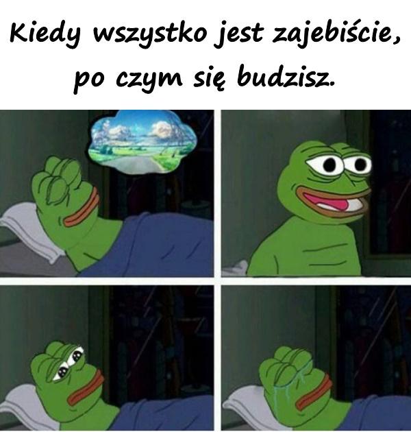 Kiedy wszystko jest zajebiście, po czym się budzisz