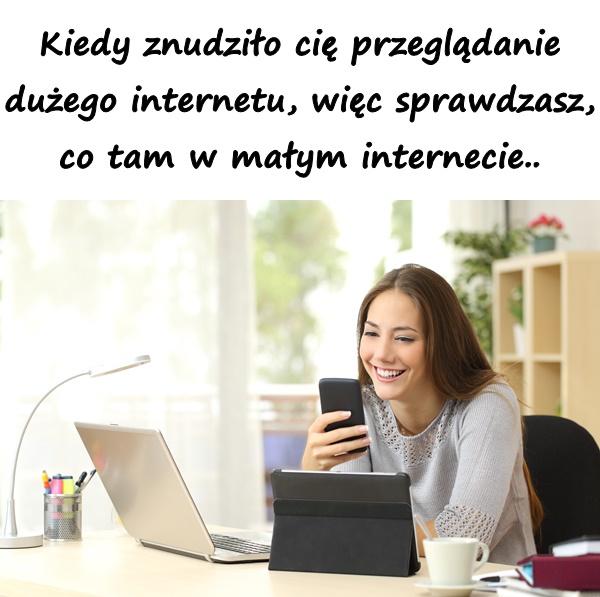 Kiedy znudziło cię przeglądanie dużego internetu, więc