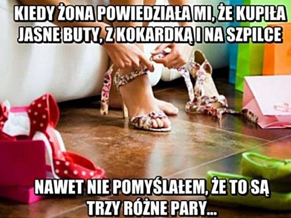 Kiedy żona powiedziała mi, że kupiła jasne buty, z kokardką