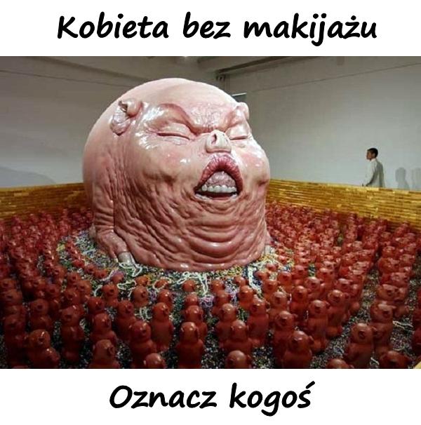 Kobieta bez makijażu. Oznacz kogoś