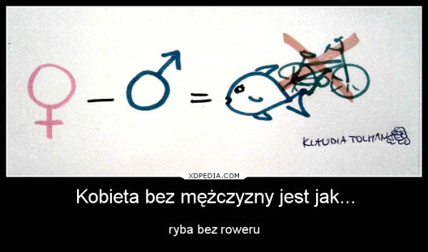 Kobieta bez mężczyzny jest jak ryba bez roweru