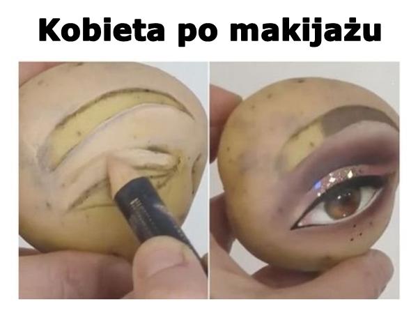 Kobieta po makijażu