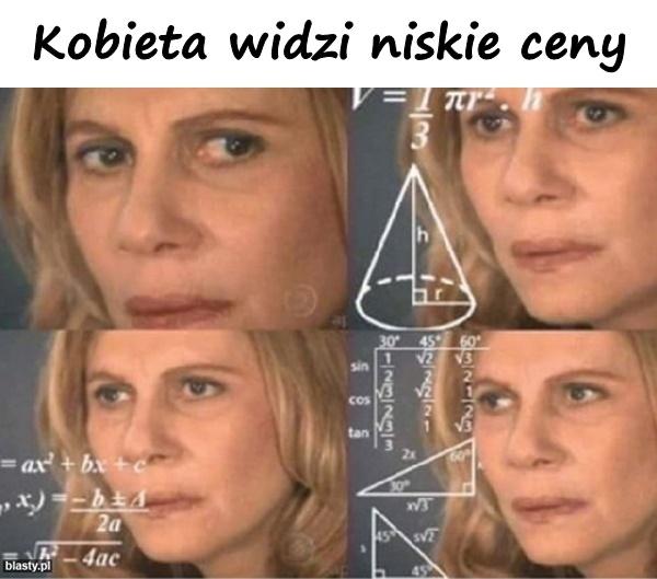 Kobieta widzi niskie ceny
