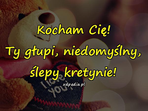 Kocham Cię! Ty głupi, niedomyślny, ślepy kretynie