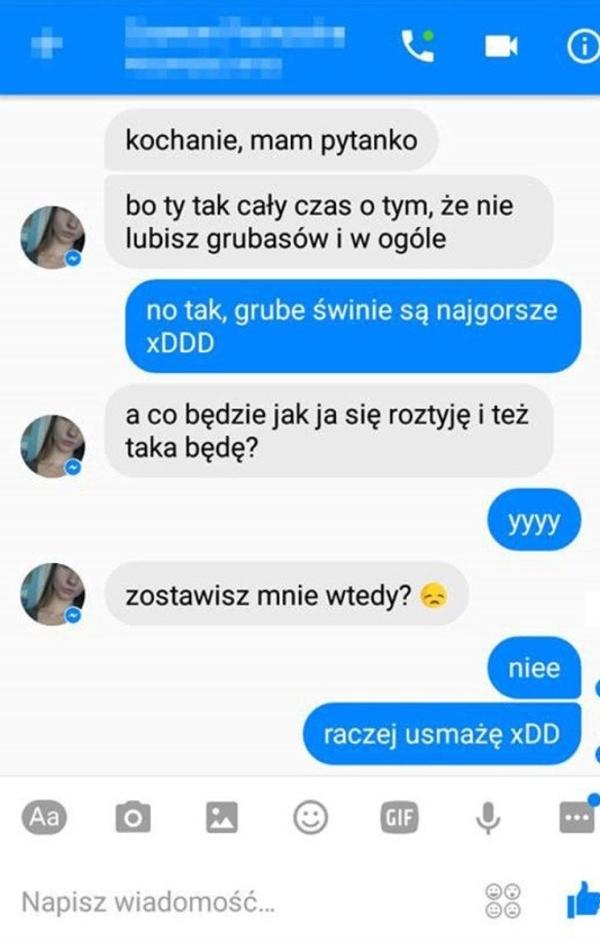 - Kochanie mam pytanko. Bo Ty cały czas o tym, że nie