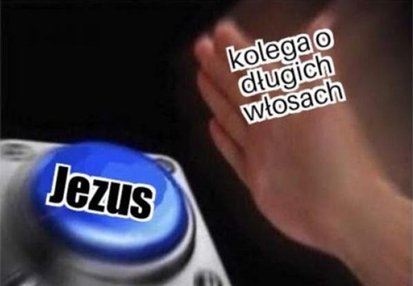 Kolega o długich włosach? Jezus