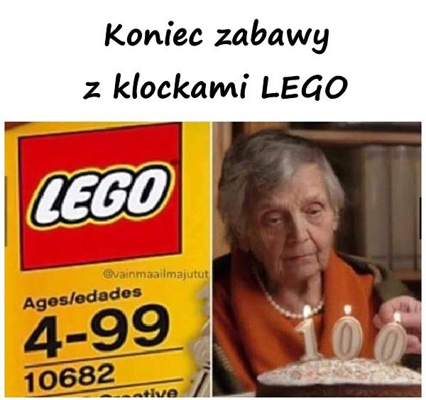 Koniec zabawy z klockami LEGO