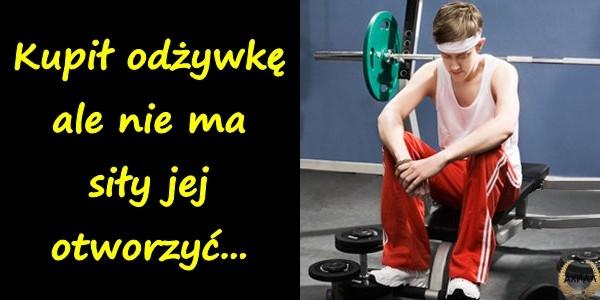 Kupił odżywkę, ale nie ma siły jej otworzyć