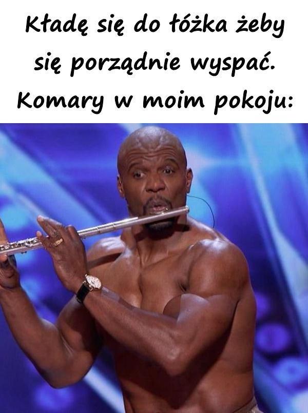 Kładę się do łóżka żeby się porządnie wyspać. Komary w moim