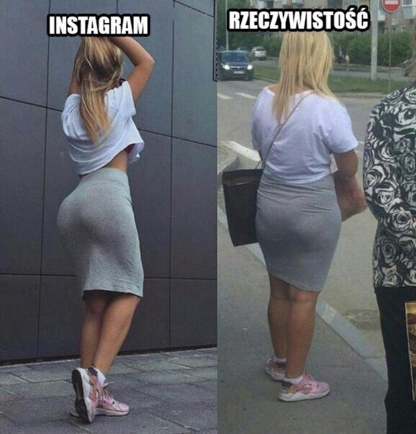 Laska na instagramie i w rzeczywistości