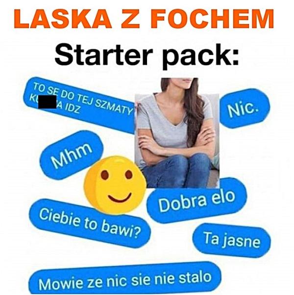 Laska z fochem. Starter pack. Nic. mhm. Dobra elo. Ta