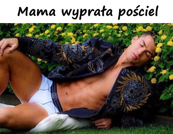 Mama wyprała pościel