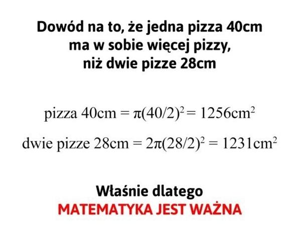 Matematyka jest bardzo ważna