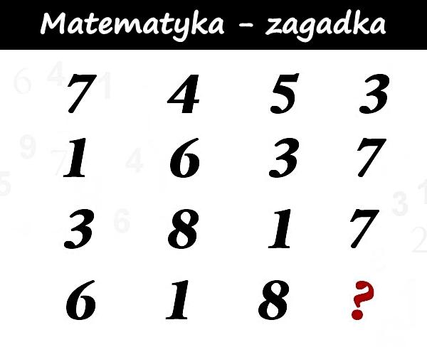 Matematyka - zagadka