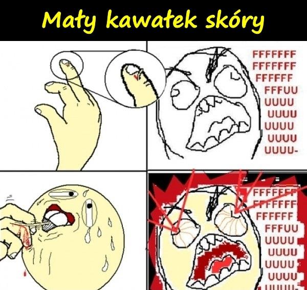 Mały kawałek skóry