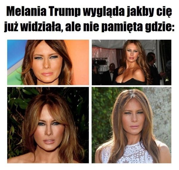 Melania Trump wygląda jakby cię już widziała, ale nie