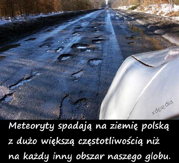 Meteoryty spadają na ziemię polską z dużo większą