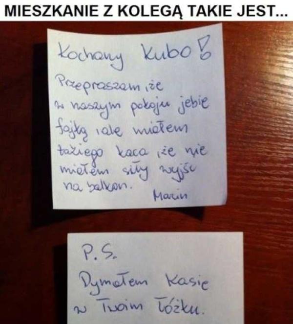 Mieszkanie z kolegą takie jest