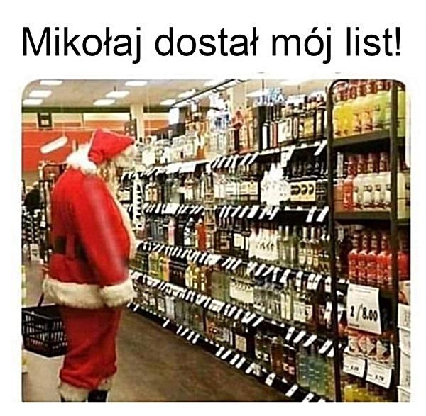 Mikołaj dostał mój list