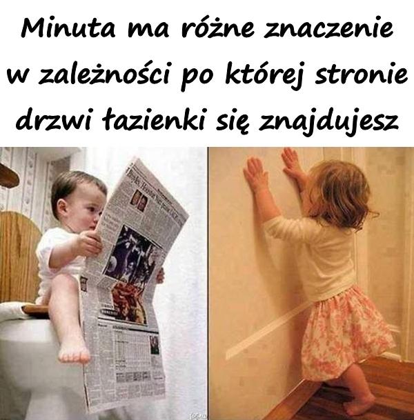 Minuta ma różne znaczenie w zależności po której stronie