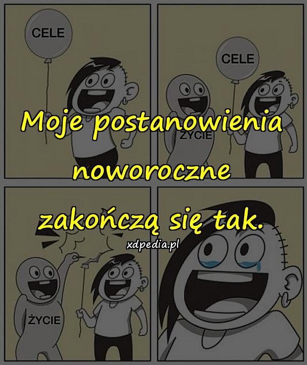 Moje postanowienia noworoczne zakończą się tak