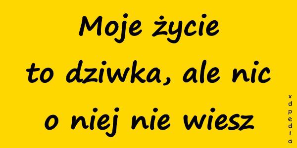 Moje życie to dziwka, ale nic o niej nie wiesz