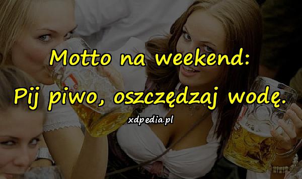 Motto na weekend: Pij piwo, oszczędzaj wodę