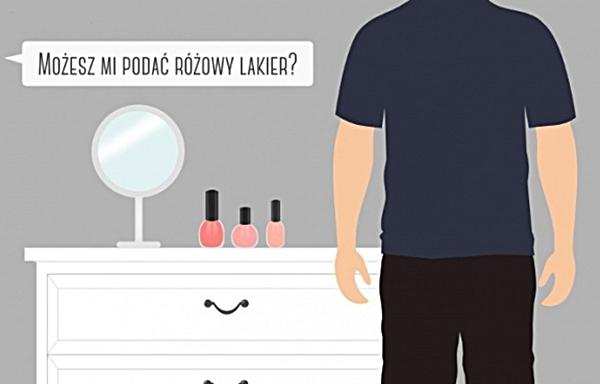 Możesz mi podać różowy lakier