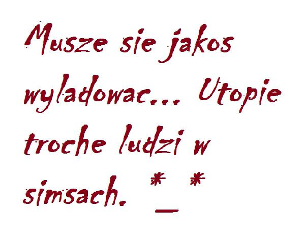 Muszę się jakoś wyładować... Utopię trochę ludzi w simsach