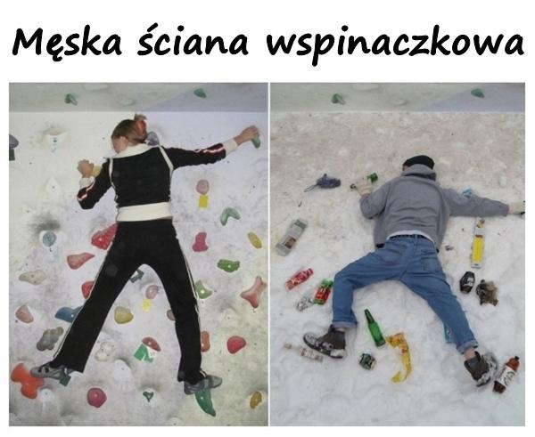 Męska ściana wspinaczkowa