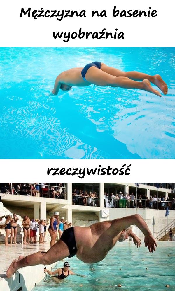 Mężczyzna na basenie: wyobraźnia a rzeczywistość