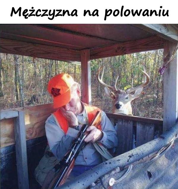 Mężczyzna na polowaniu