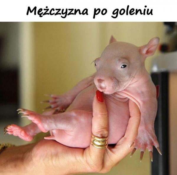 Mężczyzna po goleniu