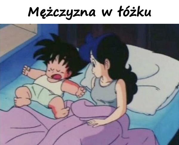 Mężczyzna w łóżku