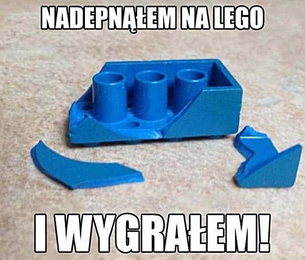 Nadepnąłem na lego i wygrałem