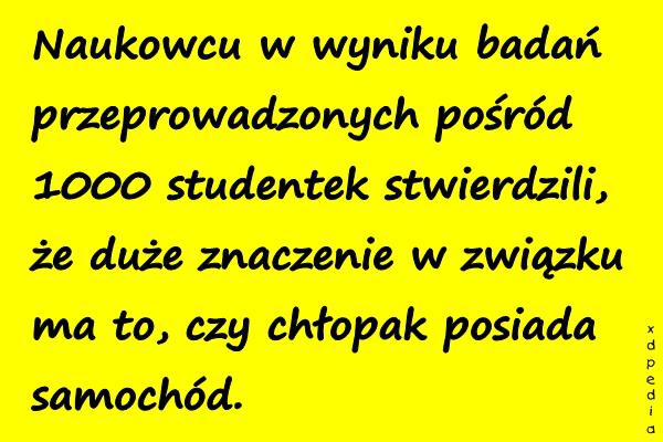 Naukowcu w wyniku badań przeprowadzonych pośród