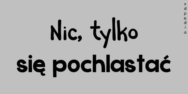 Nic, tylko się pochlastać