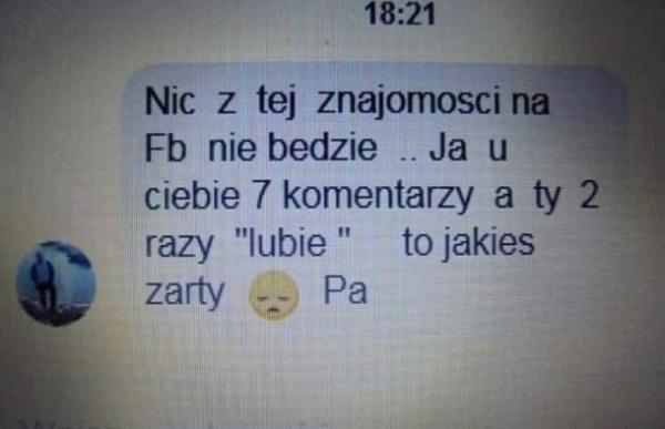 Nic z tej znajomości nie będzie