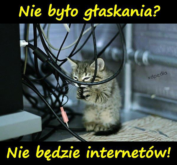 Nie było głaskania? Nie będzie internetów