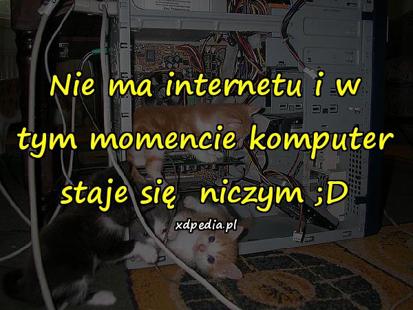 Nie ma internetu i w tym momencie komputer staje się niczym