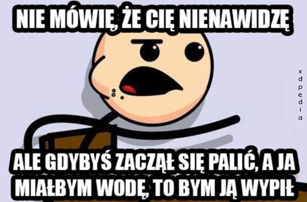 Nie mówię, że Cię nienawidzę, ale gdybyś zaczął się palić