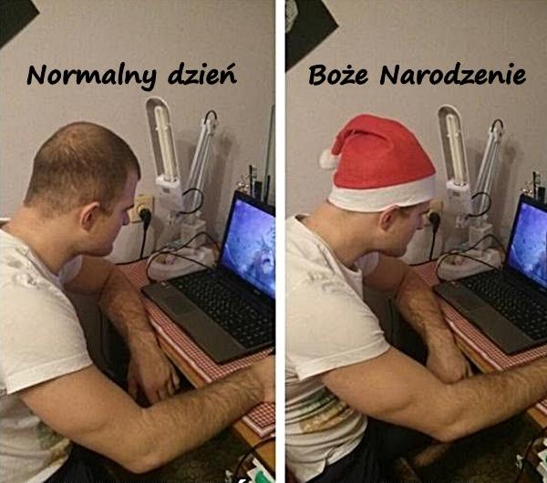 Normalny dzień i Boże Narodzenie