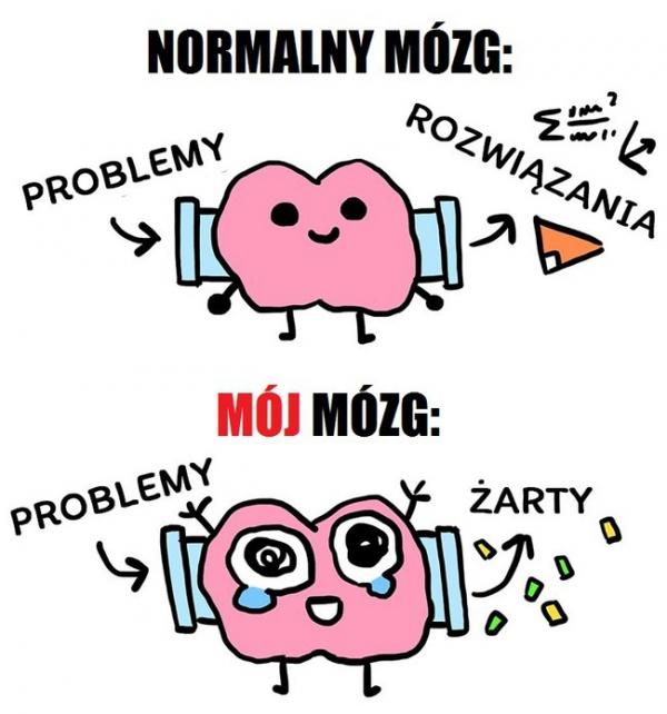 Normalny mózg vs. mój mózg