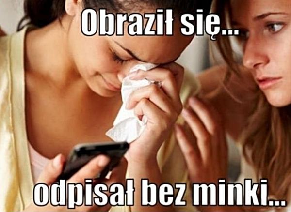 Obraził się... odpisał bez minki