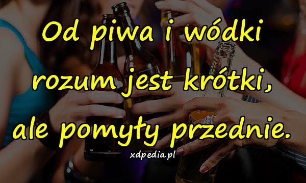 Od piwa i wódki rozum jest krótki, ale pomyły przednie