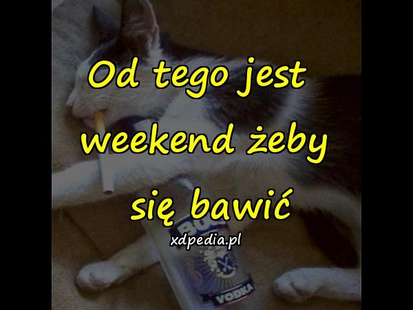 Od tego jest weekend żeby się bawić