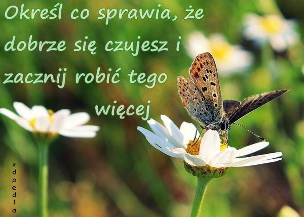 Określ co sprawia, że dobrze się czujesz i zacznij robić