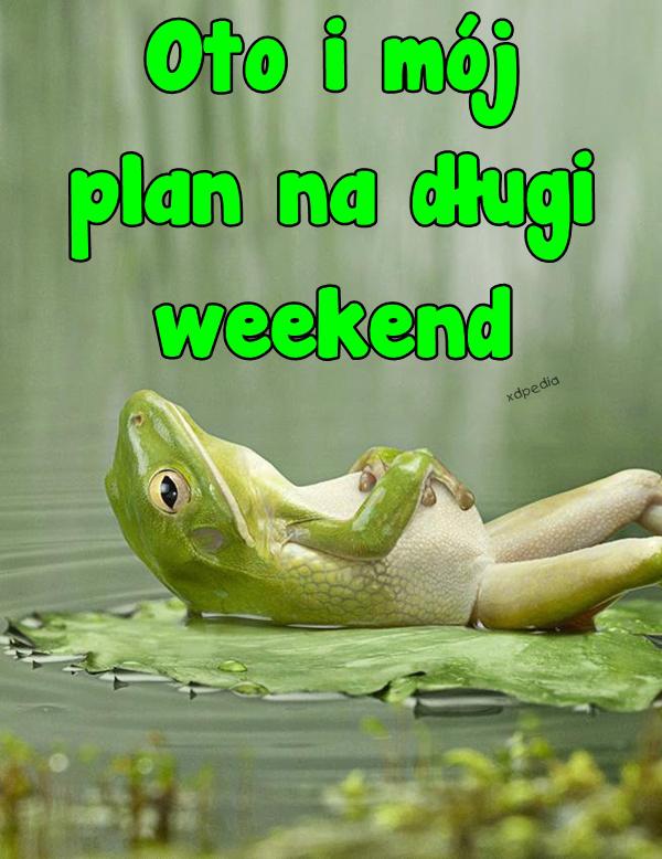 Oto i mój plan na długi weekend