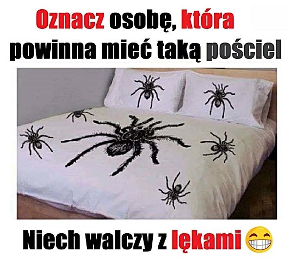 Oznacz osobę, która powinna mieć taką pościel. Niech walczy